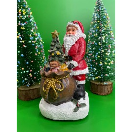 Կերամիկայից ձմեռ պապիկ նվերի պարկով