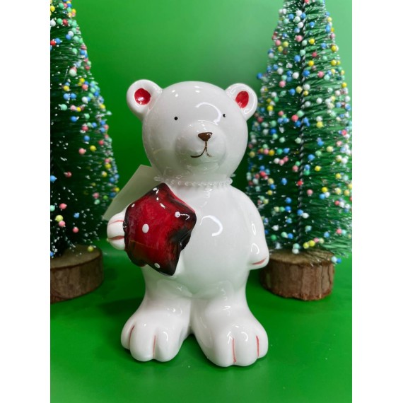 Կերամիկաից արջուկ սպիտակ