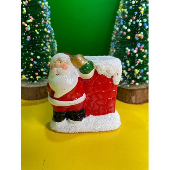 Կերամիկաից ձմեռ պապիկ մոմ