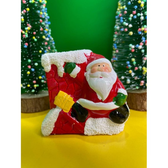 Կերամիկաից ձմեռ պապիկ մոմ