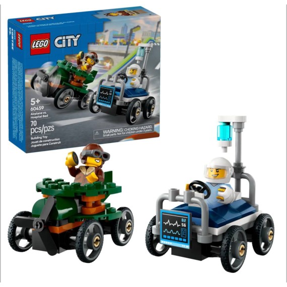 LEGO city Aeroplane vs.Hospital Bed