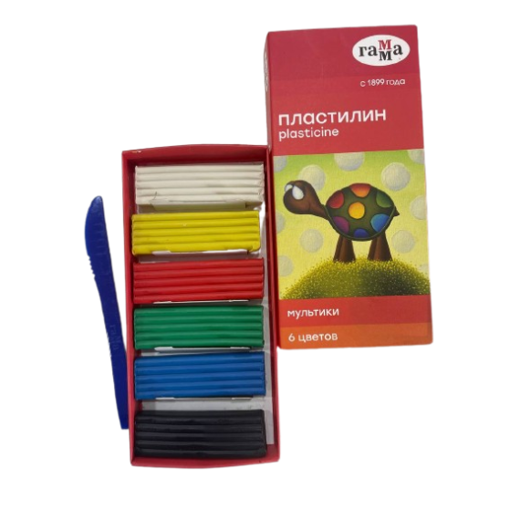 Պլաստիլին Гамма  6 գույն