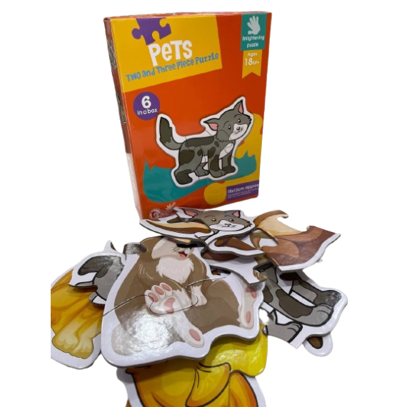 Փազլ տնային կենդանիներ 6-ը 1ում